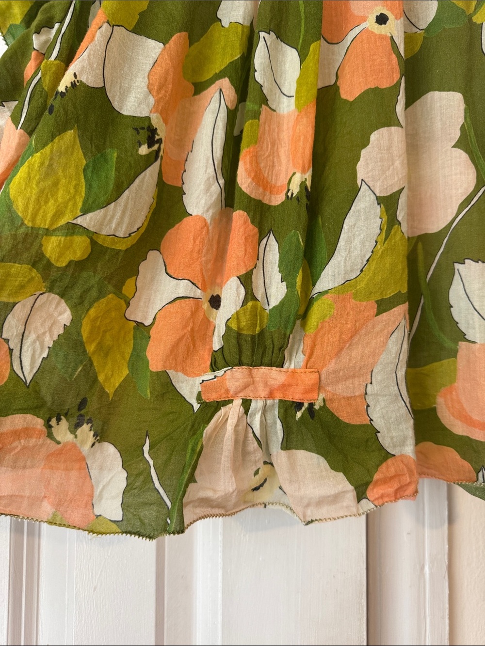 Trovata Birds of Paradise Carla Highneck Shirt Green Floral size XS - Picture 11 of 14
